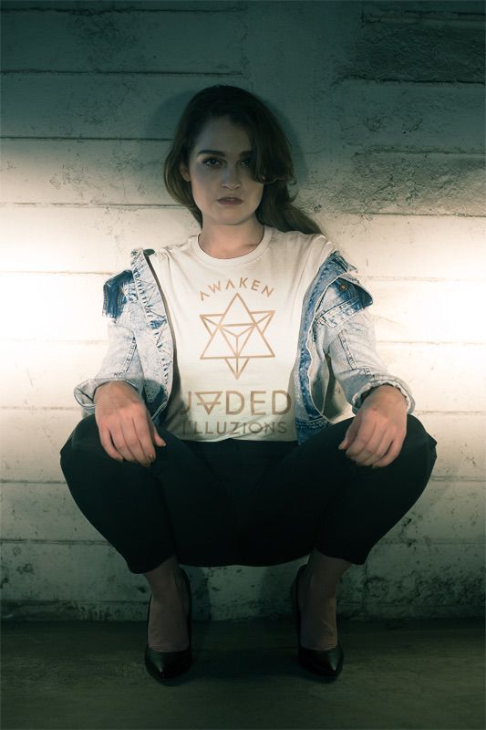 AWAKEN MERKABA WHITE TEE – JADED I'LLUZIONS EDITION