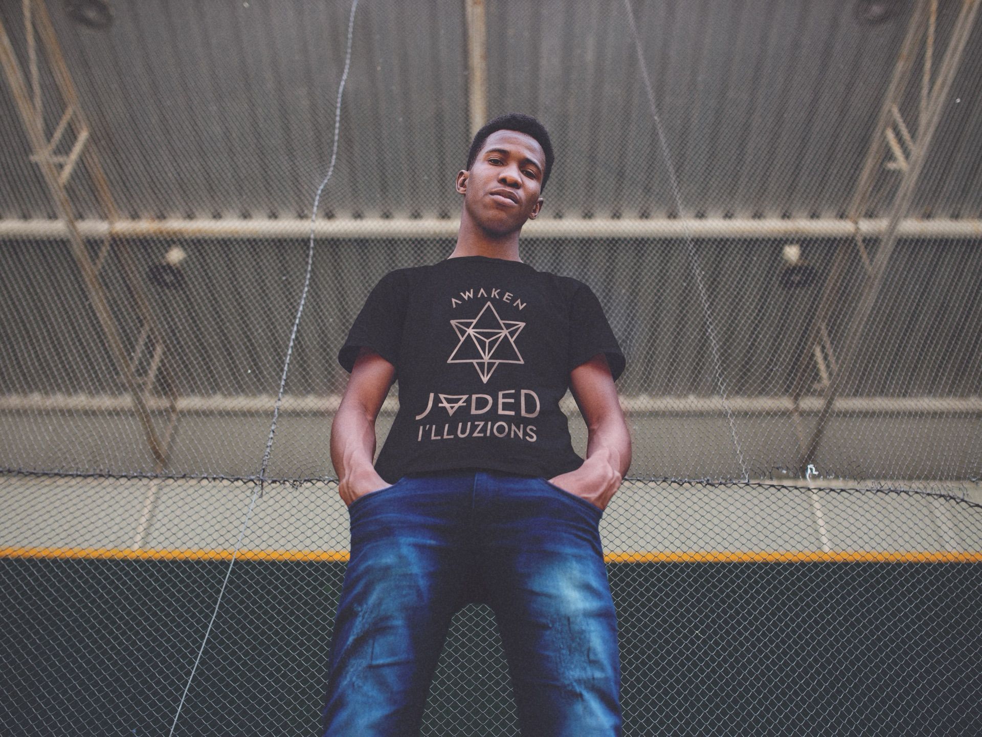 AWAKEN MERKABA BLACK TEE – JADED I'LLUZIONS EDITION