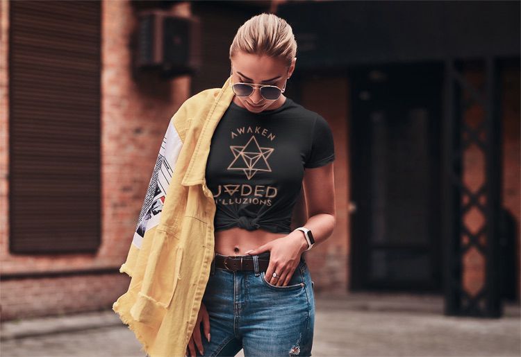 AWAKEN MERKABA BLACK TEE – JADED I'LLUZIONS EDITION